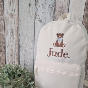 Sac à dos personnalisé en forme d'ours en peluche, sac brodé d'ours mignon, retour à l'école, sac en peluche pour chambre d'enfant, sac à dos pour tout-petit