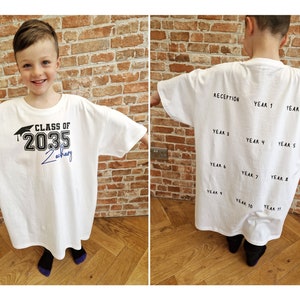 Class of 2036, Handprint 'Grow with Me' T-Shirt, School Starters Gift, First Day of School