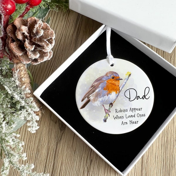 Robins Appear When Loved Ones Are Near - Christmas Memorial decoration Robins Appear When Loved Ones Are Near - Christmas Memorial decoration