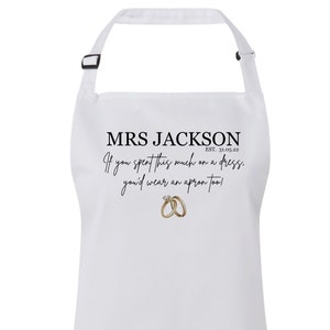 Personalised Wedding Apron, Personalised Mr & Mrs Aprons, If you paid this much for a dress, Bride Gift, Groom Gift, Best Man Gift, Wedding