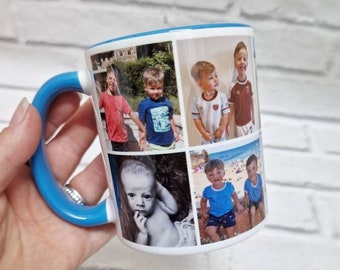 Personalised Photo Mug, Custom Photo and Text Mug, Bespoke Mug, Personalised Photo Collage Mug, Stocking Filler, Gifts for Her and Him