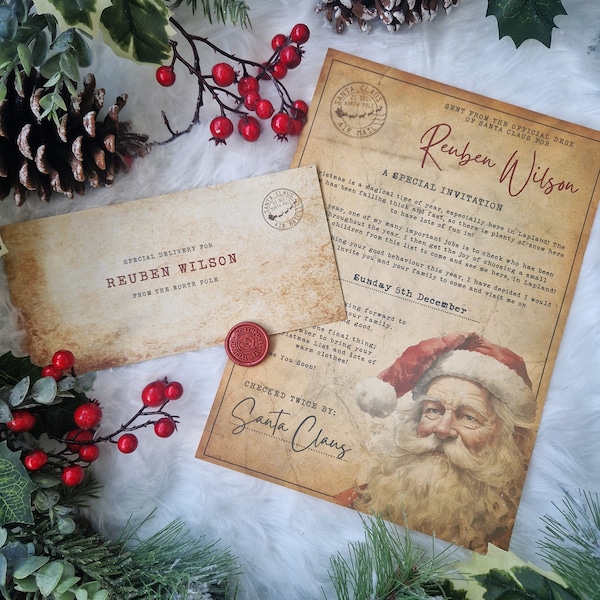 Personalised Invitation to Lapland Etsy UK