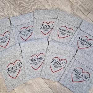 Weigh Day Folder, Personalised Slimming Weight Loss Journey Pouch, New Years Resolution, Grey Felt, Watchers World bild 8