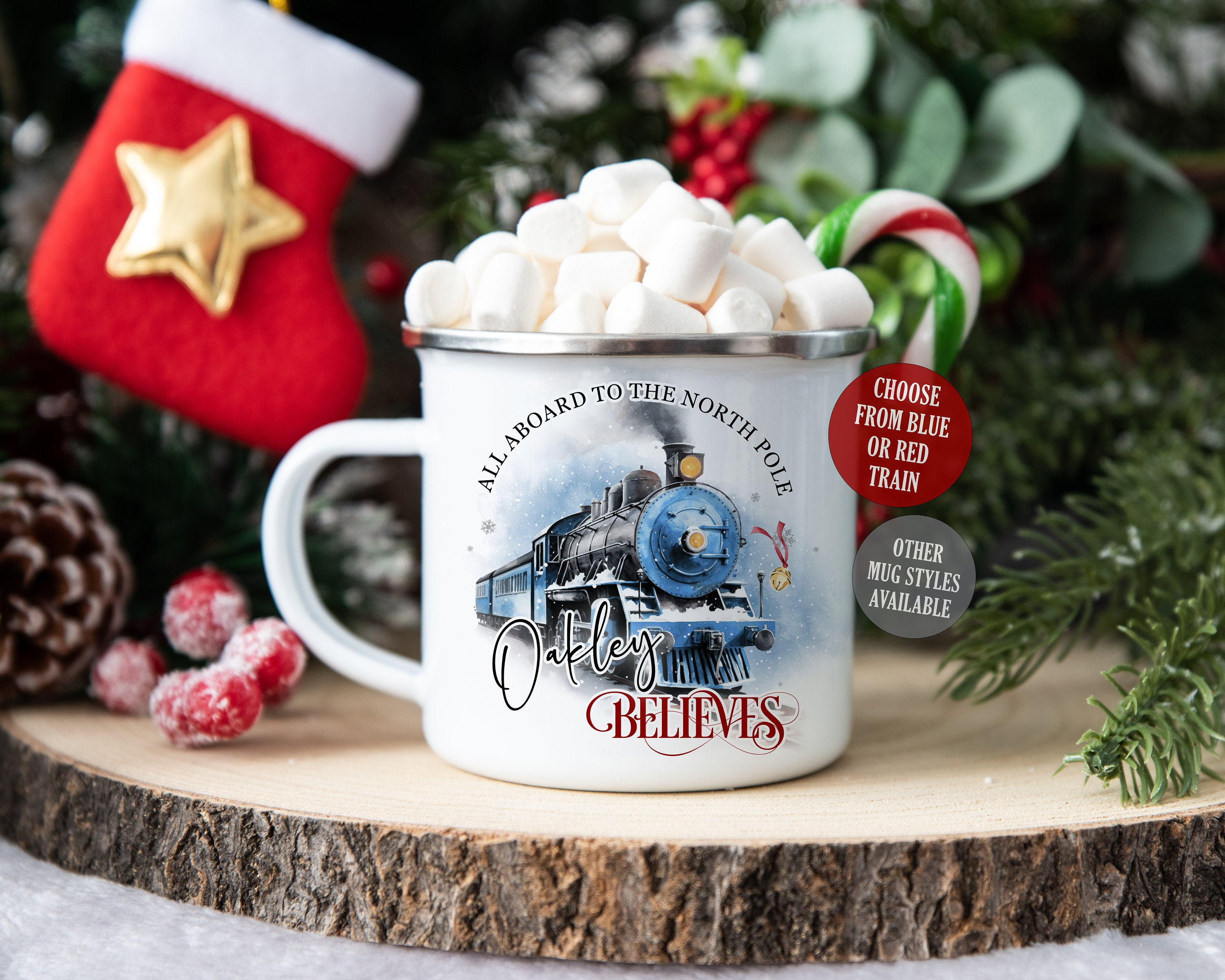 Personalised Christmas Express Mug, Unbreakable Mug, Polar Train Travel,  Sippy Cup, Stocking Filler, Perfect Gift Idea for Her Him - Etsy