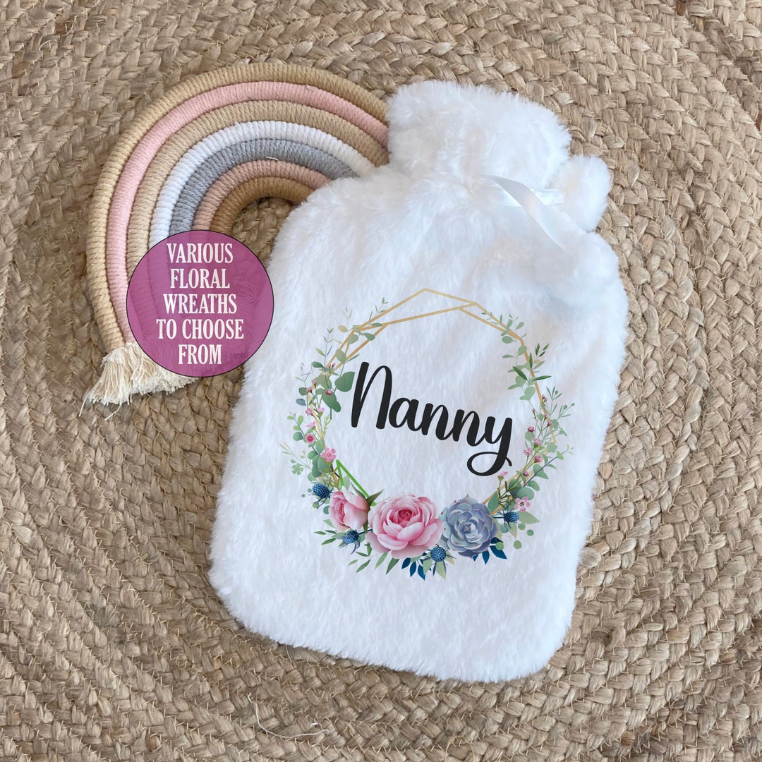 Personalised Floral Hot Water Bottle Christmas Gift Idea for Etsy UK