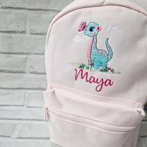 Sac à dos enfant personnalisé dinosaure pour fille, papillon, nom brodé, sac pour chambre d'enfant, sac à dos pour la rentrée des classes