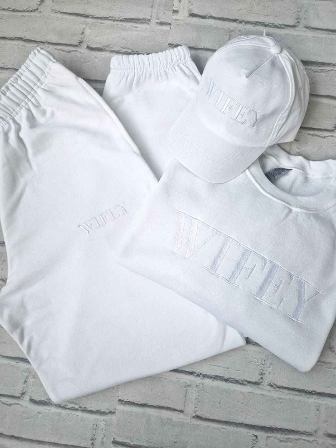 Buy WIFEY Embroidered Tracksuit, Bride Sweatshirt, Honeymoon Hen Party  Clothing, Bride Loungewear, Bride Gift, Gift for Wife Online in India