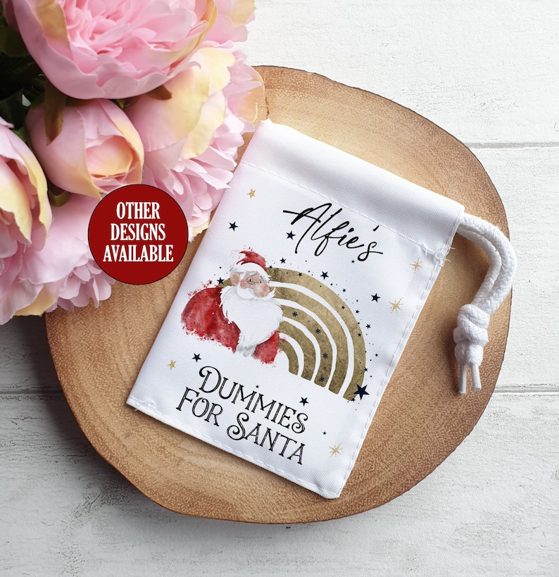 Dummies for Santa Bag Dummy Fairy Personalised Drawstring Etsy UK