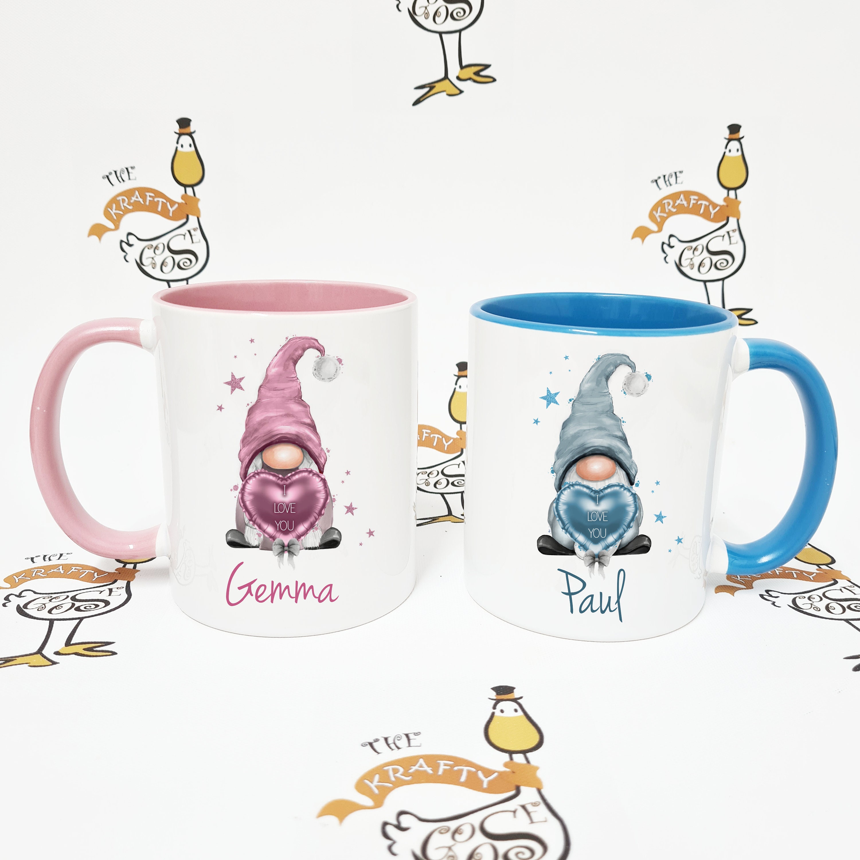 Gonk Gnome Couples Mug Matching Pair Of Mugs Perfect T Etsy Australia
