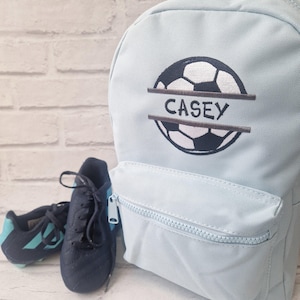 Sac à dos de football, Sac brodé personnalisé avec nom, Rentrée scolaire, Sac pour chambre d'enfant, Préscolaire