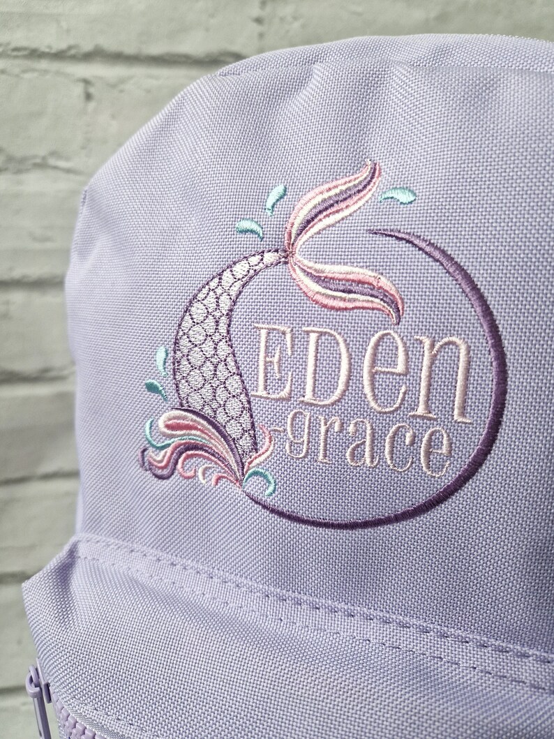 Personalised Mermaid Backpack, Custom Toddler Backpack Girl, Kids School Bag, Preschool Backpack, Nursery Bag, Mermaid Gift for Girl image 4