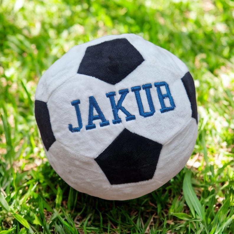 Personalised Plush Rugby Ball Football, Embroidered Rugby Gift, Sports ...