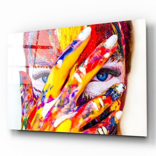 Female Portrait Glass Printing Wall Art Modern Decor Ideas For Your House And Office Natural And Vivid Home Wall Decor  Housewarming Gift