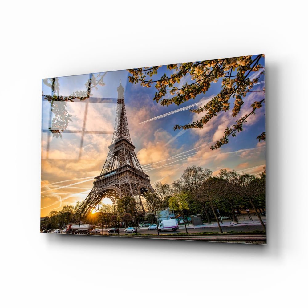Eiffel Tower Glass Printing Wall Art Modern Decor Ideas for | Etsy