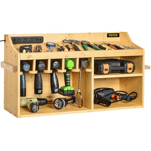 Power Tool Organizer Drill Wall Tool shops Holder 5 Slots 4-shelf Wall Mounted