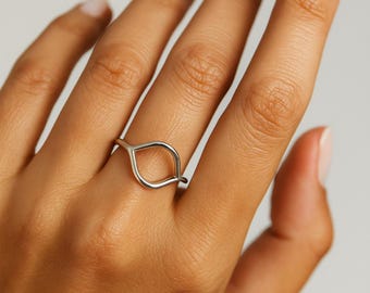 Bottle Opener Ring, Open Mouth Ring, 925 Sterling Silver Ring, Minimalist Ring, Vintage Ring, Gift For Her, Unique Ring, Boho Ring,Midi Ring