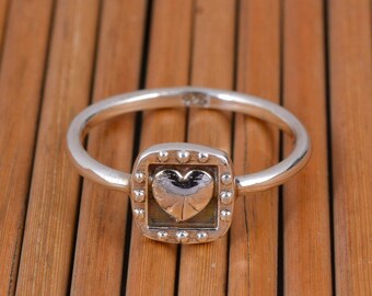 Heart Ring, 925 Sterling Silver Ring, Ring For Women, Purpose Ring, Enniversary Ring, Vintage Ring, Silver Heart Ring, Engagement Ring.