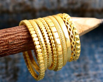 Stack Ring, Gold Stack Ring, 14k Gold Filled Ring, Stack Ring, Thin Gold Ring, Gold Ring, Simple Gold Ring, Stack Gold Ring, Hammered Ring