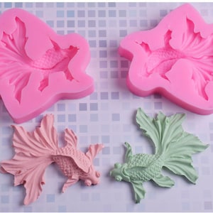 Goldfish Silicone Mold Goldfish Cake Decoration Mold Chocolate Fondant Mold Candle Resin Mold Candy epoxy mold,DIY Resin Crafts Mold,GJ76