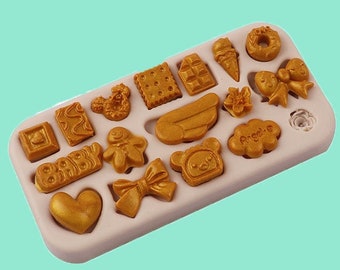 Mini Snacks Silikonform Kawaii Munk, Bröd, Glass, Godis Chokladform Ljus Tvål Gips Harts Epoxi Smyckestillverkning Tårtdekor, G602