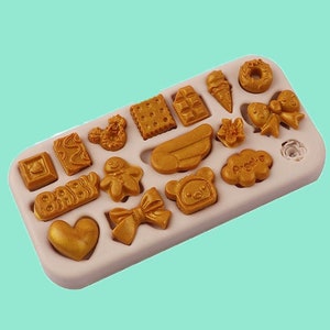 Mini Snacks Silicone Mold Kawaii Donut,bread,ice cream,candy Chocolate mold Candle Soap Plaster Resin Epoxy Jewelry Making Cake Decor,G602