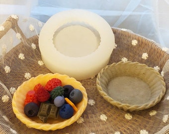 Mini Pie crust mold Egg tart silicone Mold Sweets Desserts Mold Wax Candle ornament Soap Plaster DIY Resin Epoxy Fondant Cake Decor,G233