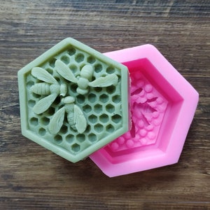 Silicone Bee Mould, Small Cavity Honeycomb Mold, Silicone Candle