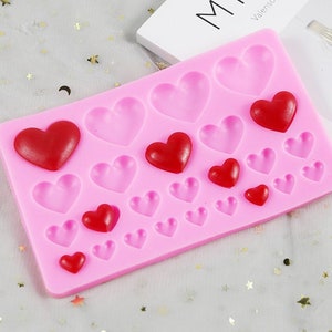 Heart Flatblack Silicone Mold Love Heart Cabochon UV Resin Mold Jewelry making Silicone Mold Fondant Candy candle wax Ornament mold,G518