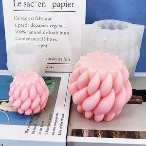 Braid Ball Candle Mold Weave Texture Handmade Wax Mold Aromatic Plaster Mold UV Epoxy Resin Mold Concrete Home Decor Crafts Gift mold,G633