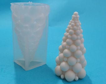 3D Christmas Tree Candle Mold Christmas Silicone Mold Soap Scented plaster clay making epoxy resin mold Cake Decoration diy Gift Crafts,G565