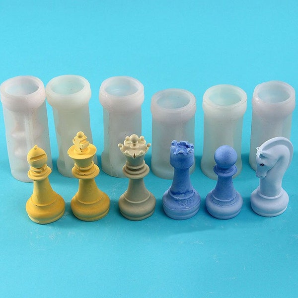 3D Chess Silicone Mold Chess Epoxy Resin Mold scented candle mold Handmade Wax Crafts DIY Soap Plaster Chocolate Fondant Jewelry Making G442