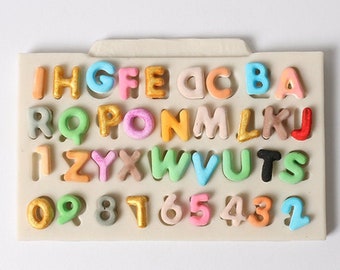 Carta silicona molde alfabeto molde, alfabeto completo molde de silicona caramelo Fondant molde epoxi resina molde, pastel decoración cocina molde de hornear, GJ265