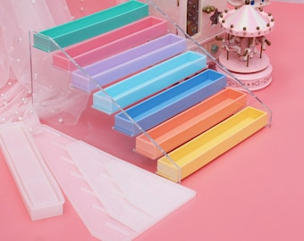 Storage Rack Silicone mold,Step Shelf combination mold storage box Holder resin epoxy mold,Desk Organizer Mold,Desktop decoration mold,G293