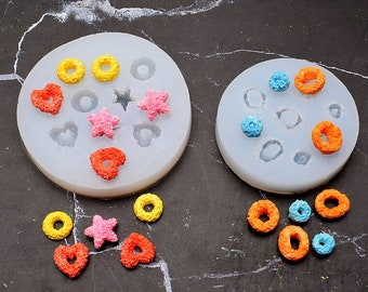 Fruit Loops Silicone Mold Sweets Mold for Chocolate Fondant Candy making Plaster Candle Soap Resin Epoxy Jewelry Making Cake Decor mold,G439