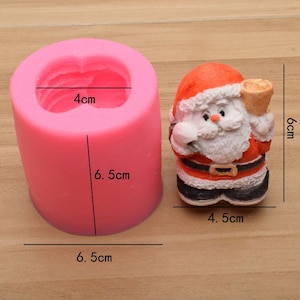 3D Santa Mold Christmas Silicone Mold Kawaii Candle Mold Candy chocolate Fondant Cake Decor mold UV Resin Plaster Crafts Ornament Making,581