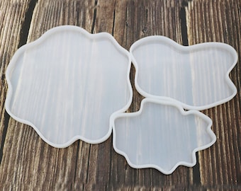 Irregular Silicone mold Large coaster mould resin epoxy mould Geode coaster mold diy crafts Tea tray mold Handmade Desktop decoration,G129