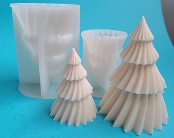 3D Christmas Tree Candle Mold Christmas Silicone Mold Soap Scented plaster clay making epoxy resin mold Cake Decoration diy Gift Crafts,G564