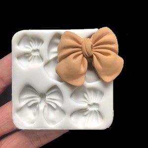 Bow Ribbon Silicone Mold Bow Ties Resin mold,Bowknot Fondant silicone mold For Sugar Soap,Jelly,Candy epoxy mold,DIY Cake Decoration,GJ507