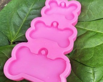 3-Cavity Dog bone tag mold Dog Tag Silicone Mold pet epoxy resin mould diy crafts mould,Keychain Silicone Mold,Home Decoration mold. G473