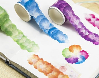 Petals Washi Tape Floral Flower Washi Stickers Kawaii Masking Tape for Card Making Scrapbooking Albums Diary DIY Crafts Decoration Supplies