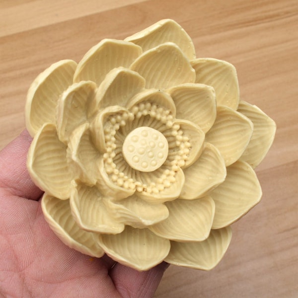 3D Fleur de Lotus Moule Nénuphar Silicone moule rose fleur savon fondre moule Lotus Bougie moule Bain Bombe Moule DIY Fait à la main UV résine époxy G414