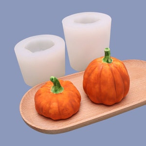 3D Citrouille Silicone Moule Halloween Citrouille moule Savon Bougie Jack-O-Lantern moule bricolage cire artisanat moule, moule à bijoux, moule de décoration de maison, G470