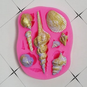 Starfish Resin Mold Sea Coral Silicone Mold Shell Epoxy mold for Clay,Baking,Fondant,Candy,Chocolate,Jelly Mold DIY Cake Decoration GJ395