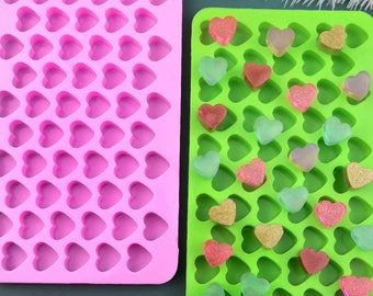 Silicone Mini Heart Molds for Baking, Heart Shape Ice Cube Candy