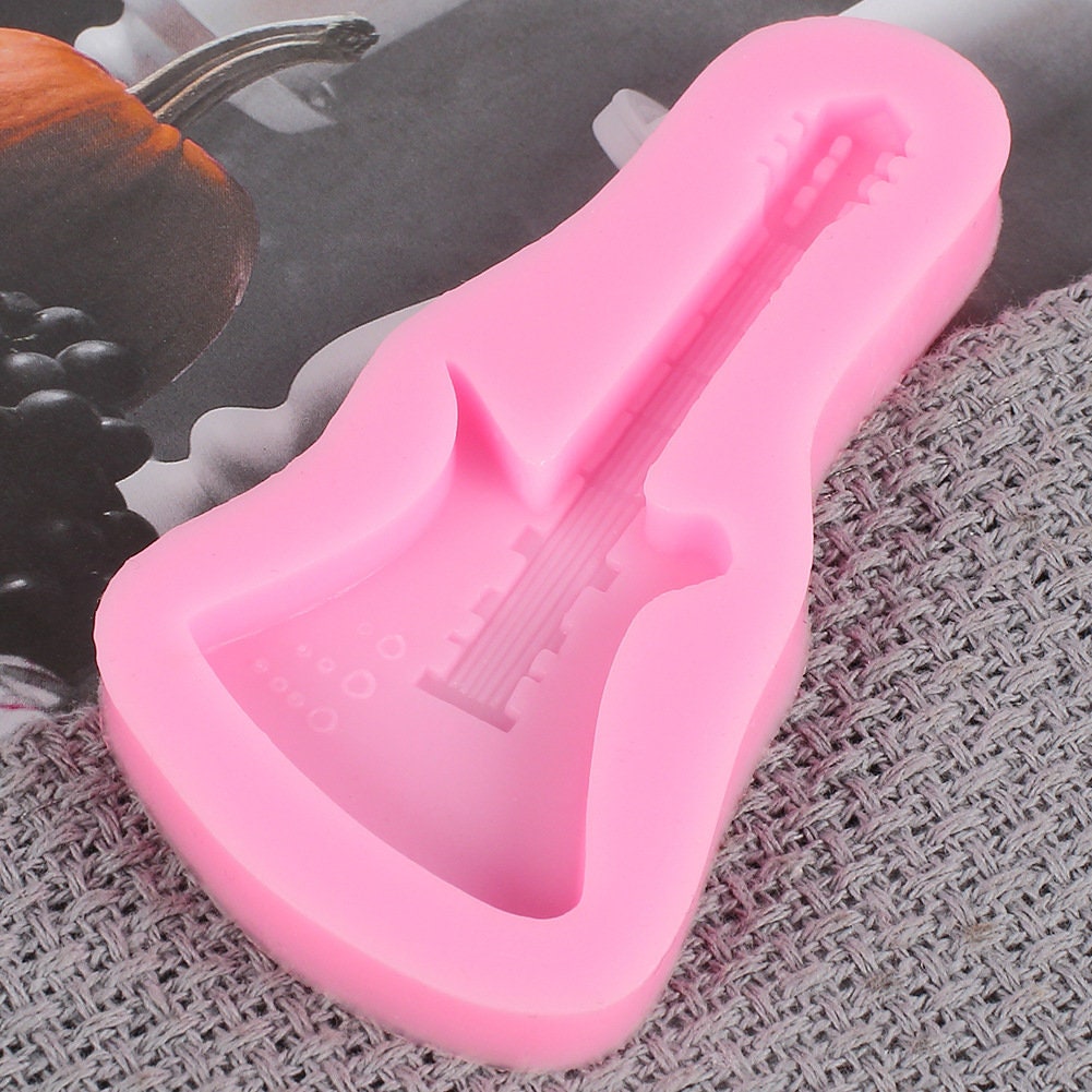 Electric Guitar Silicone Mold Guitar chocolate Mold Fondant Etsy