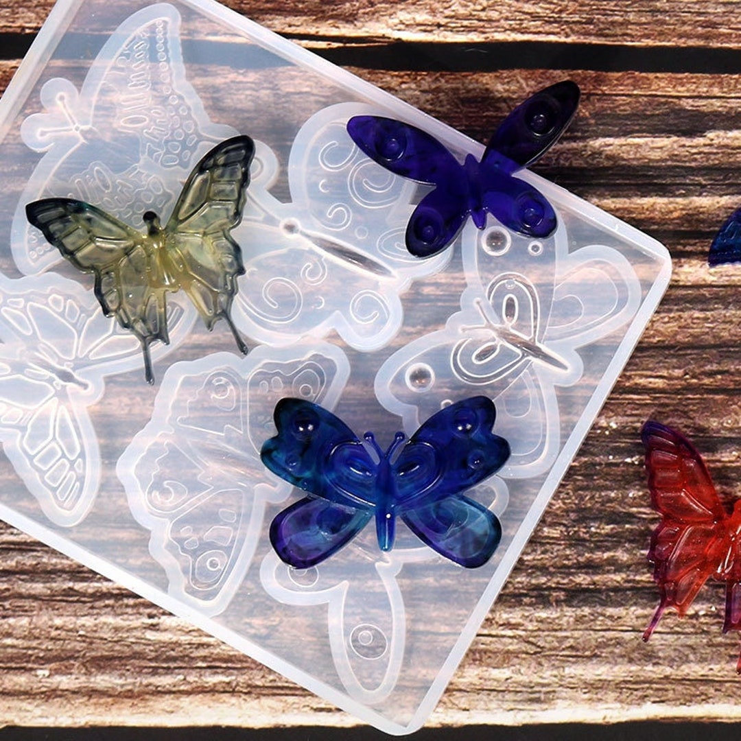 Mold Embed Butterfly Mold Flat Cabochons Embed Mold Polymer Clay Resin Epoxy Mold ...