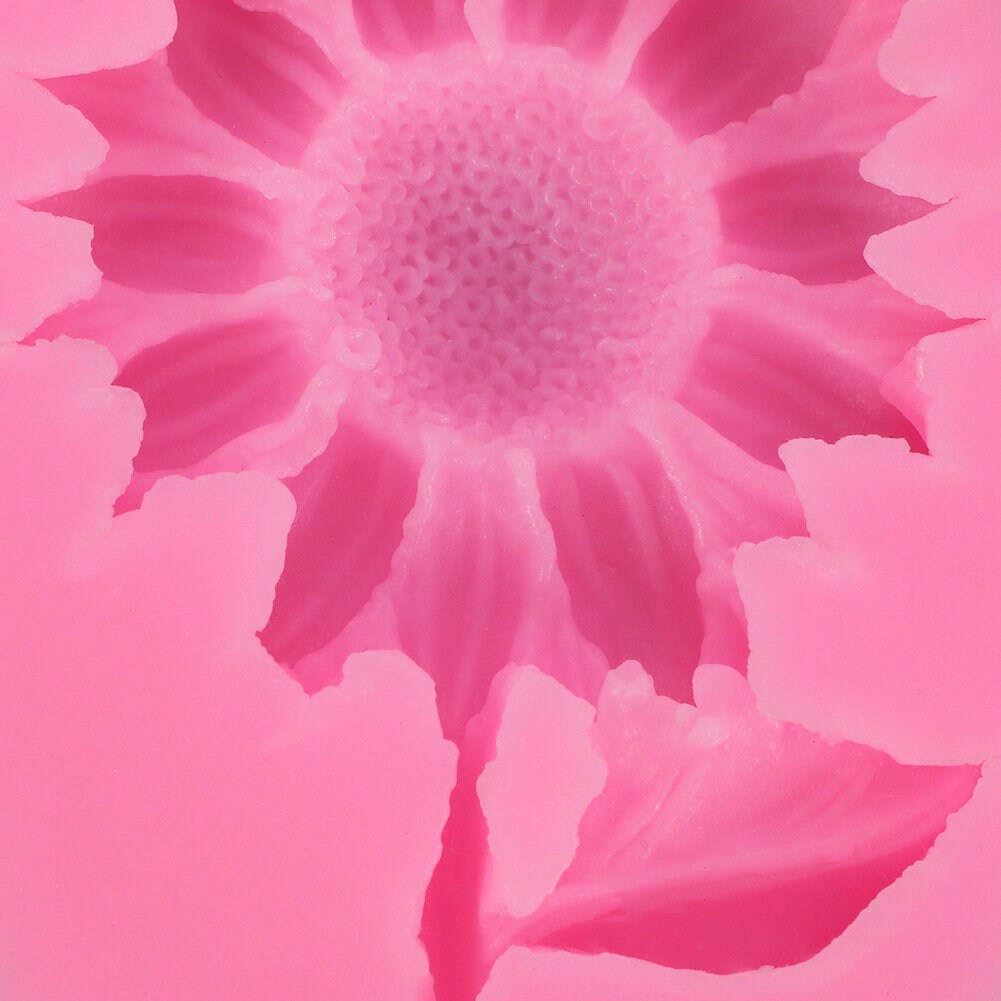 3D Sunflower Silicone Mold For DIY Plaster, Clay, Soap, Candle, Car Decor, Pendant, Fondant, Cake Decoration:Home & Garden