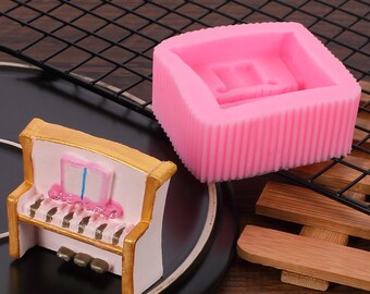 Piano Silicone Mold Music Art Candle Mold Fondant cake making chocolate Sugarcraft Handmade soap UV resin epoxy DIY crafts supplies GJ26