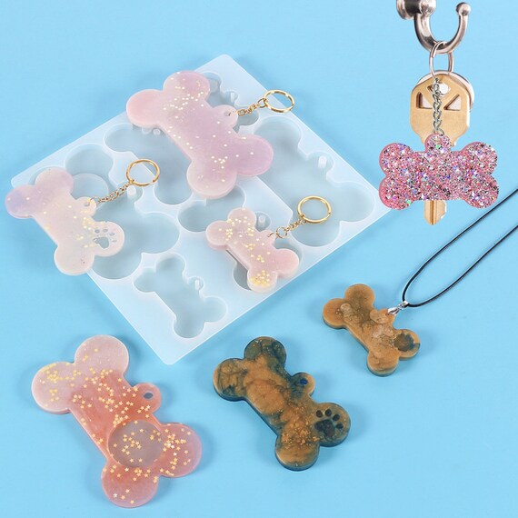 Moule à Bijoux En Résine – Forme Os De Chien – 2,2″ – DIY – Neuf