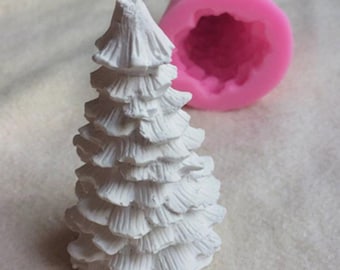 3D Christmas Tree Candle Mold Christmas Silicone Mold Soap Scented plaster clay making epoxy resin mold Cake Decoration diy Gift Crafts,G22